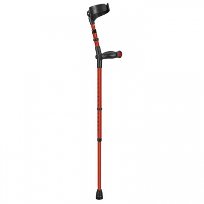 Ossenberg Red Closed-Cuff Comfort-Grip Double Adjustable Forearm Crutch (Right Hand)